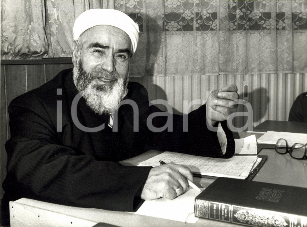 Fotografia d epoca originale 1980 ca COLONIA D Cemalettin KAPLAN leader Associazione comunitÃ  islamiche 1