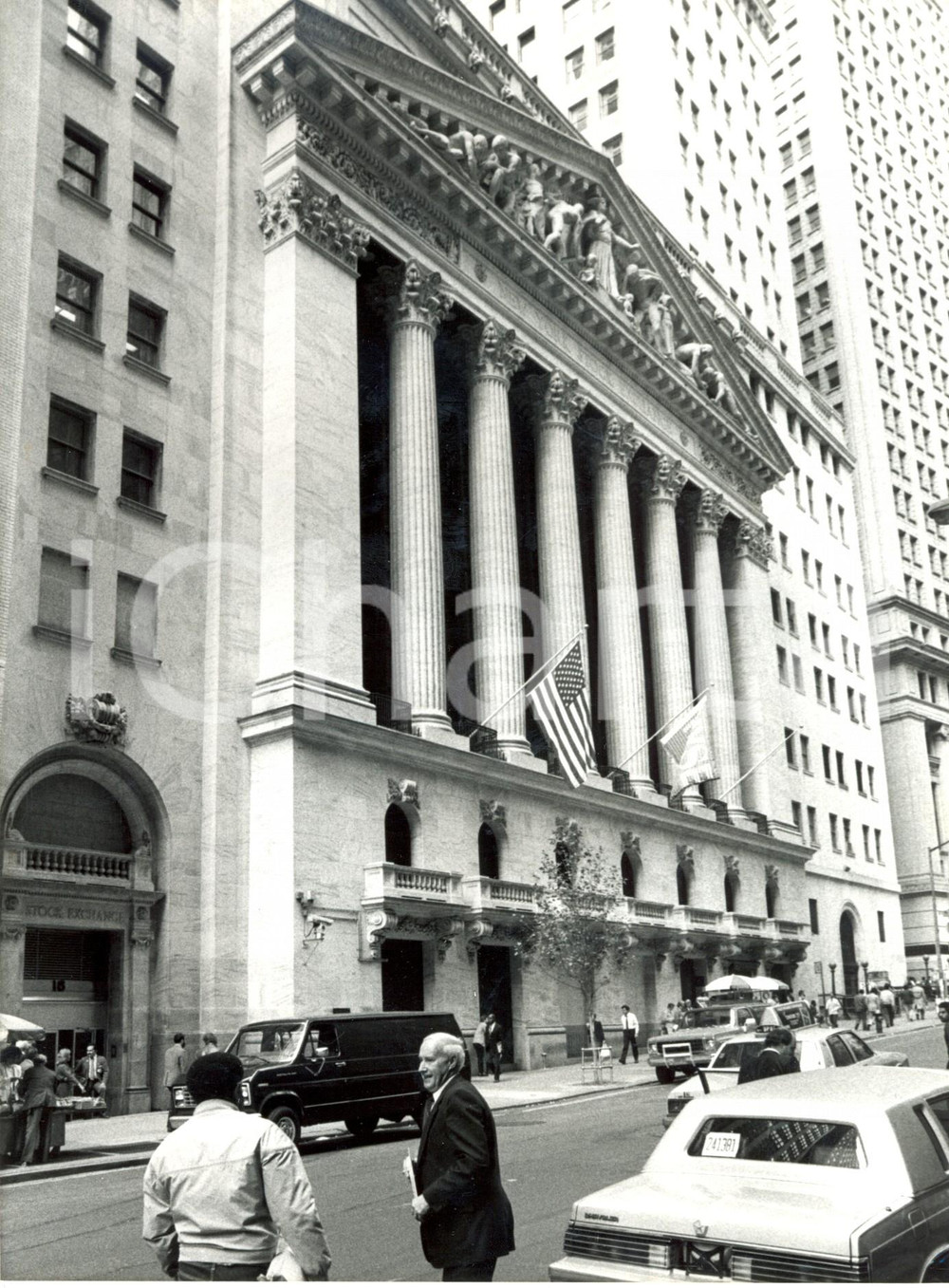 Fotografia d epoca originale 1980 ca NEW YORK Facciata della Borsa in WALL STREET Fotografia 1