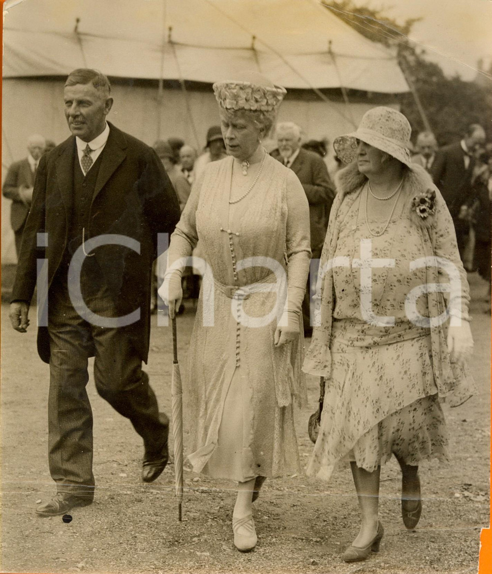 Fotografia d epoca originale 1936 ca LONDON Mary di TECK al Rose Society s Show nei Royal Hospital Gardens 1
