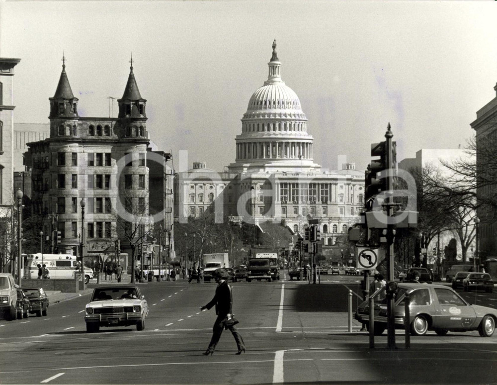 Fotografia d epoca originale 1980 ca WASHINGTON USA Veduta esterna del CAMPIDOGLIO Fotografia ARTISTICA 1