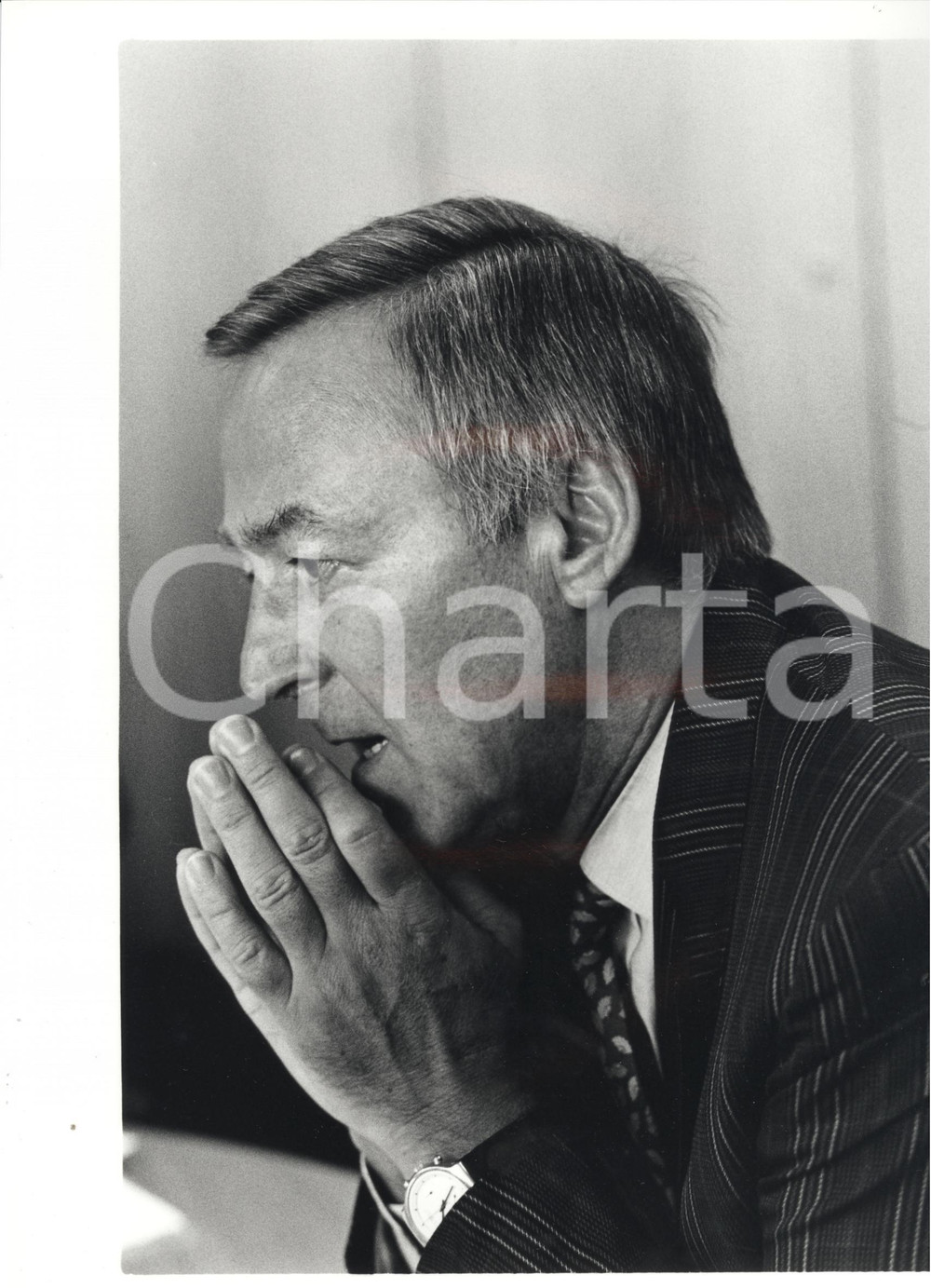 Fotografia d epoca originale 1992 FRANKFURT Franz STEINKUHLER presidente del sindacato IG METALL Fotografia 1