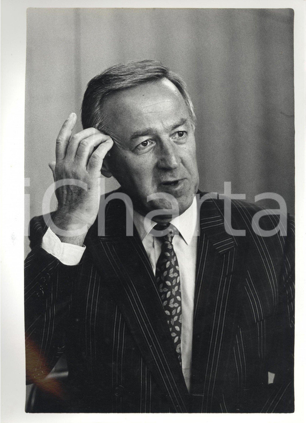 Fotografia d epoca originale 1992 FRANKFURT Ritratto di Franz STEINKUHLER presidente del sindacato IG METALL 1