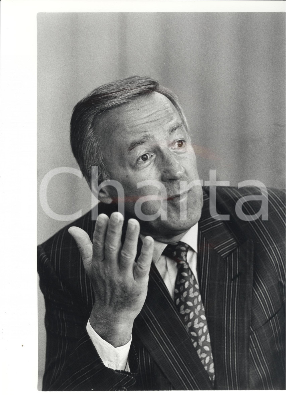 Fotografia d epoca originale 1992 FRANKFURT Ritratto di Franz STEINKUHLER presidente del sindacato IGM Foto 1