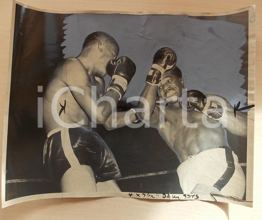 Fotografia d epoca originale 1960 SAN FRANCISCO USA BOXE Pugile Hank CASEY Henry HANK Fotografia 36 x 28 1