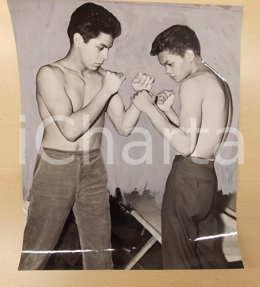 Fotografia d epoca originale 1962 SAN FRANCISCO USA BOXE PugilJesse MONTION Douglas LASIT Foto 26 x 31 1
