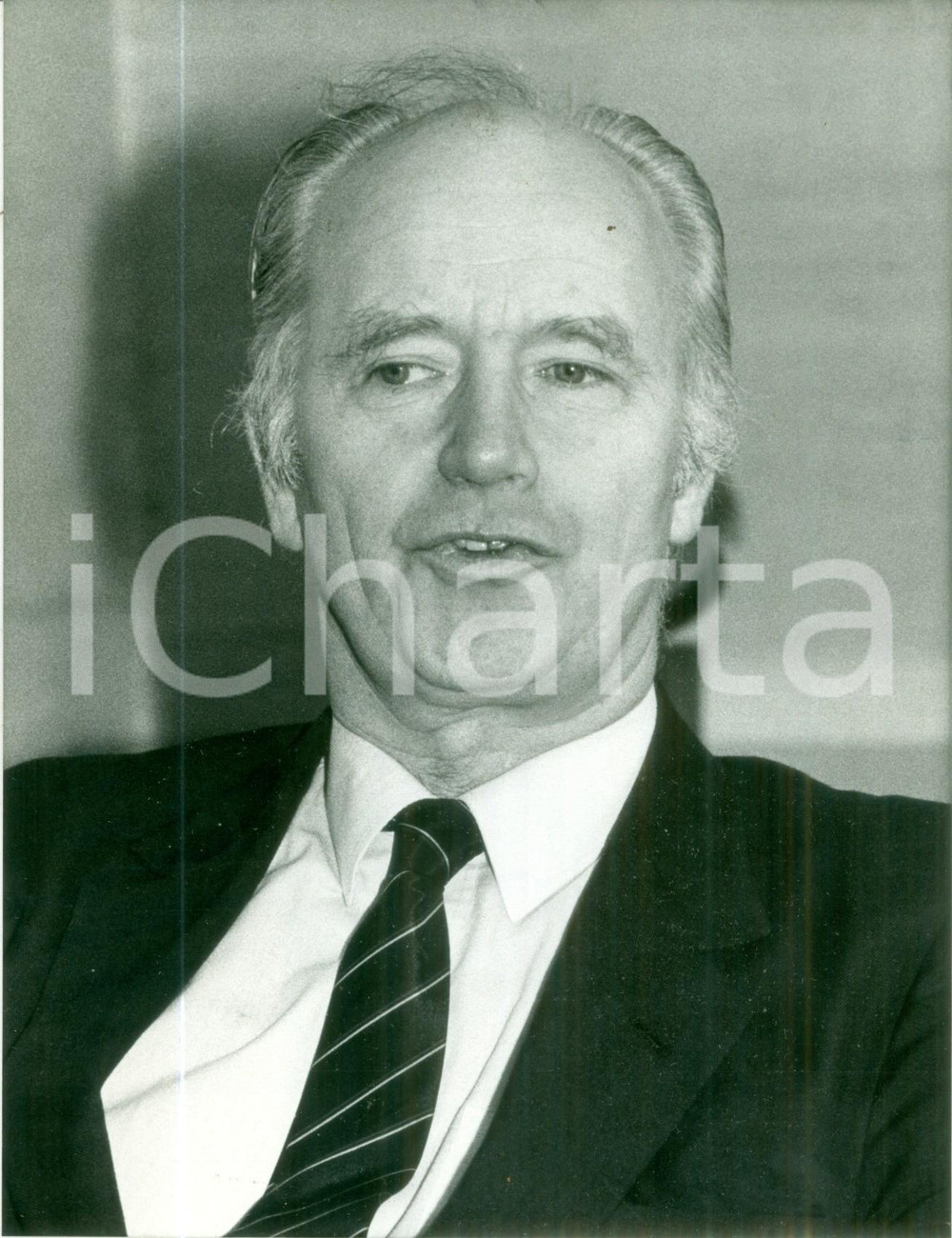 Fotografia d epoca originale 1987 BONN Ministro degli Esteri Thorvald STOLTENBERG Fotografia 1