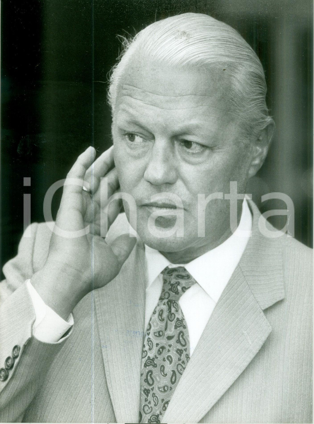 Fotografia d epoca originale 1988 BONN Gerhard STOLTENBERG Ministro delle Finanze Fotografia 1 1