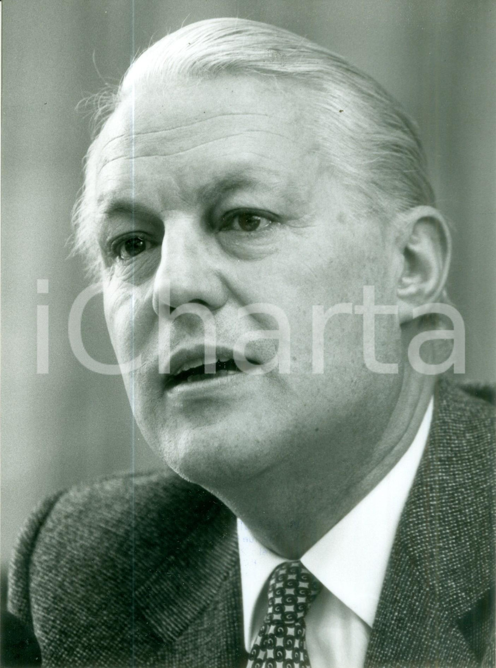 Fotografia d epoca originale 1988 BONN DE Gerhard STOLTENBERG Ministro dell Economia Foto 1