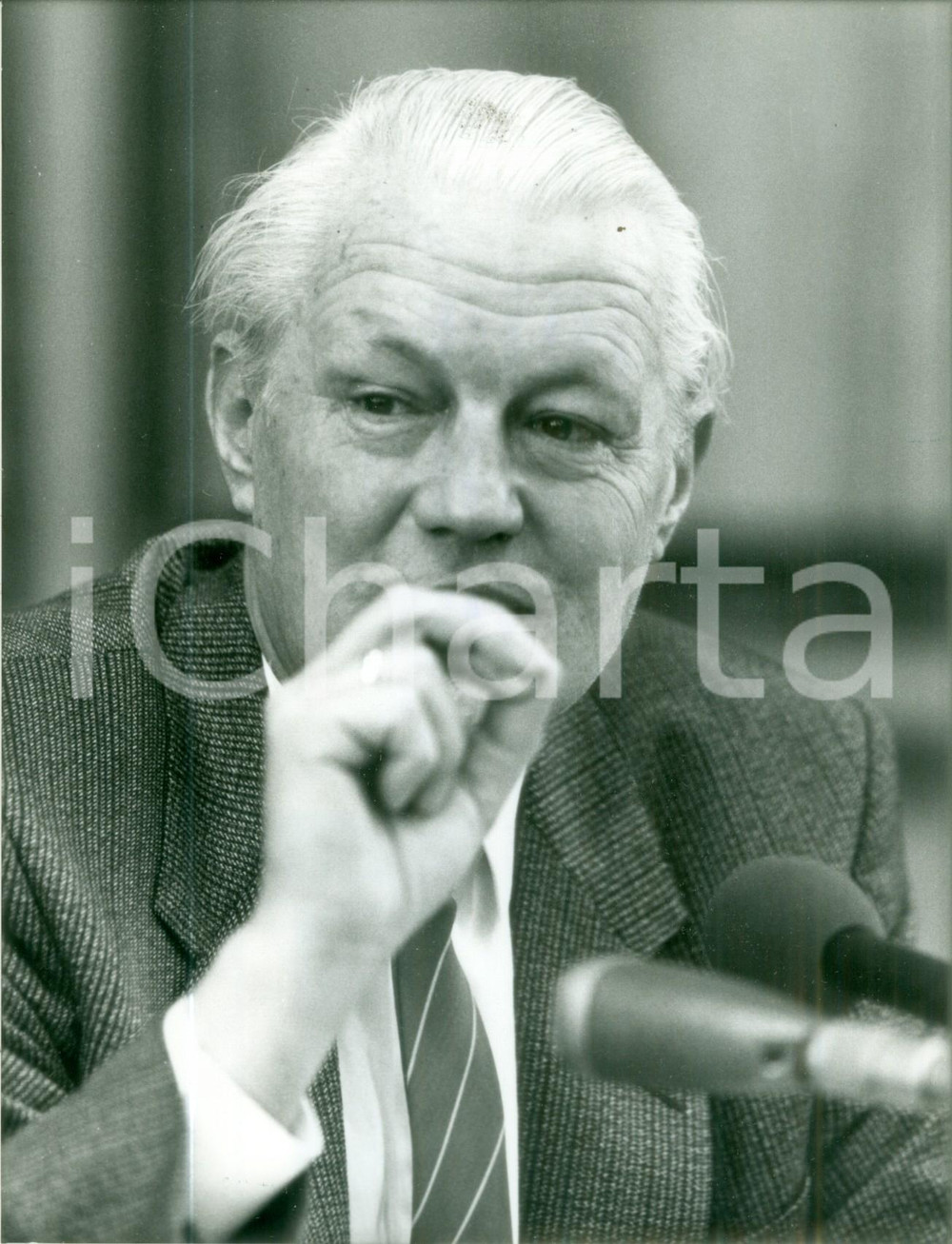 Fotografia d epoca originale 1988 BONN DE Gerhard STOLTENBERG Ministro dell Economia CDU Fotografia 1