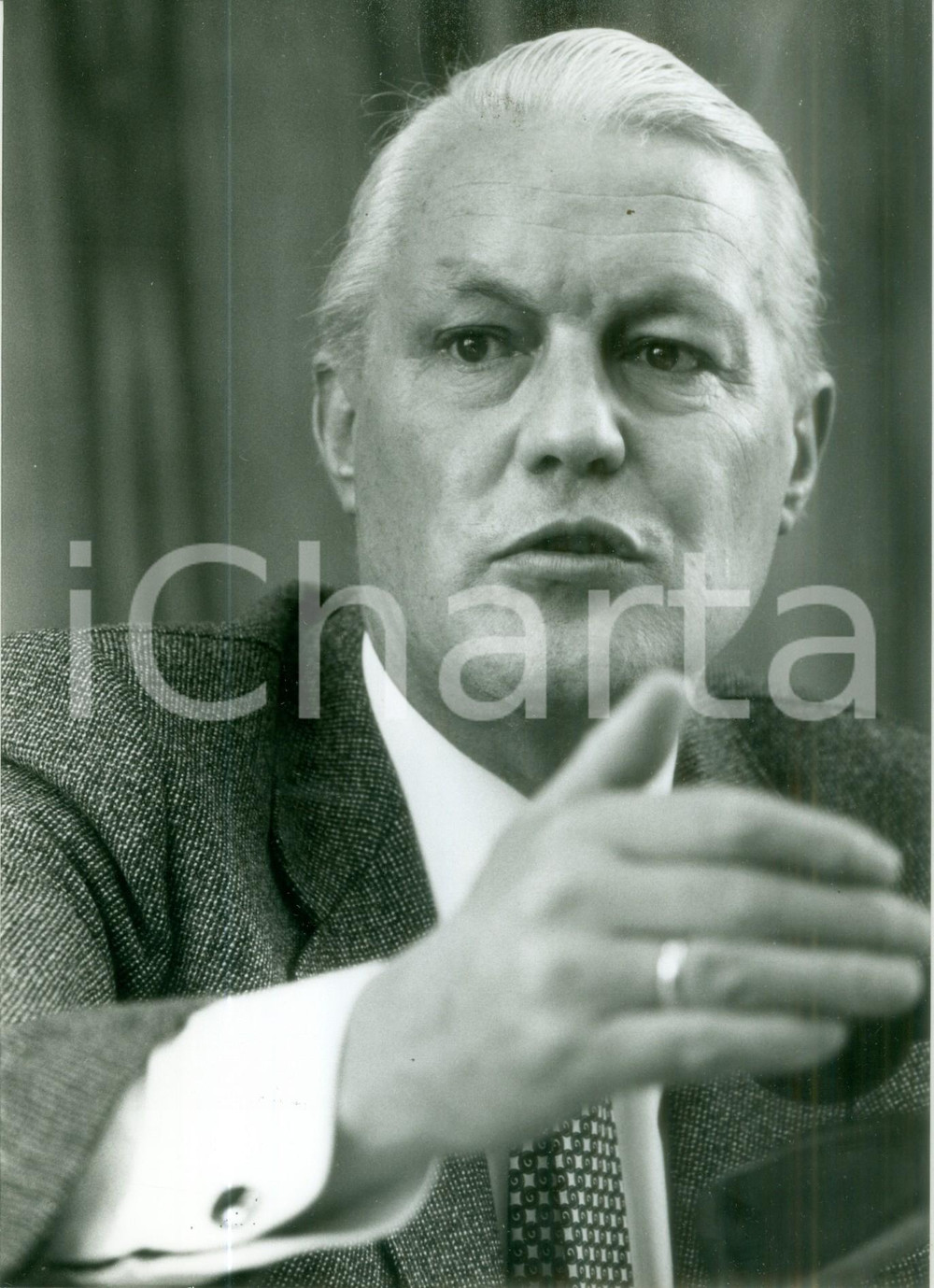 Fotografia d epoca originale 1990 ca BONN DE Gerhard STOLTENBERG a riunione di partito Foto 1