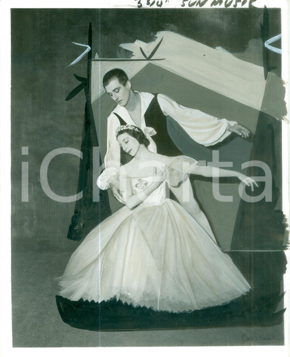Fotografia d epoca originale 1948 SAN FRANCISCO USA Balletto Russo Alicia MARKOVA Anton DOLIN Fotografia 1