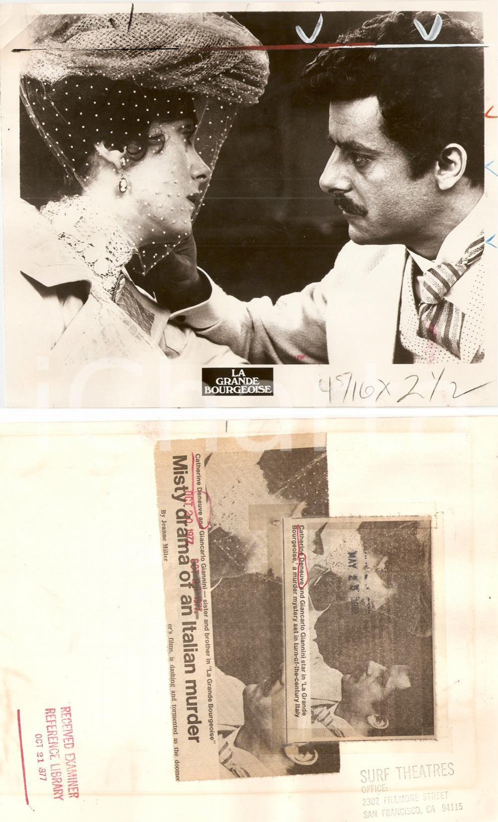 Fotografia d epoca originale 1974 FATTI DI GENTE PER BENE Catherine DENEUVE Giancarlo GIANNINI Fotografia 1