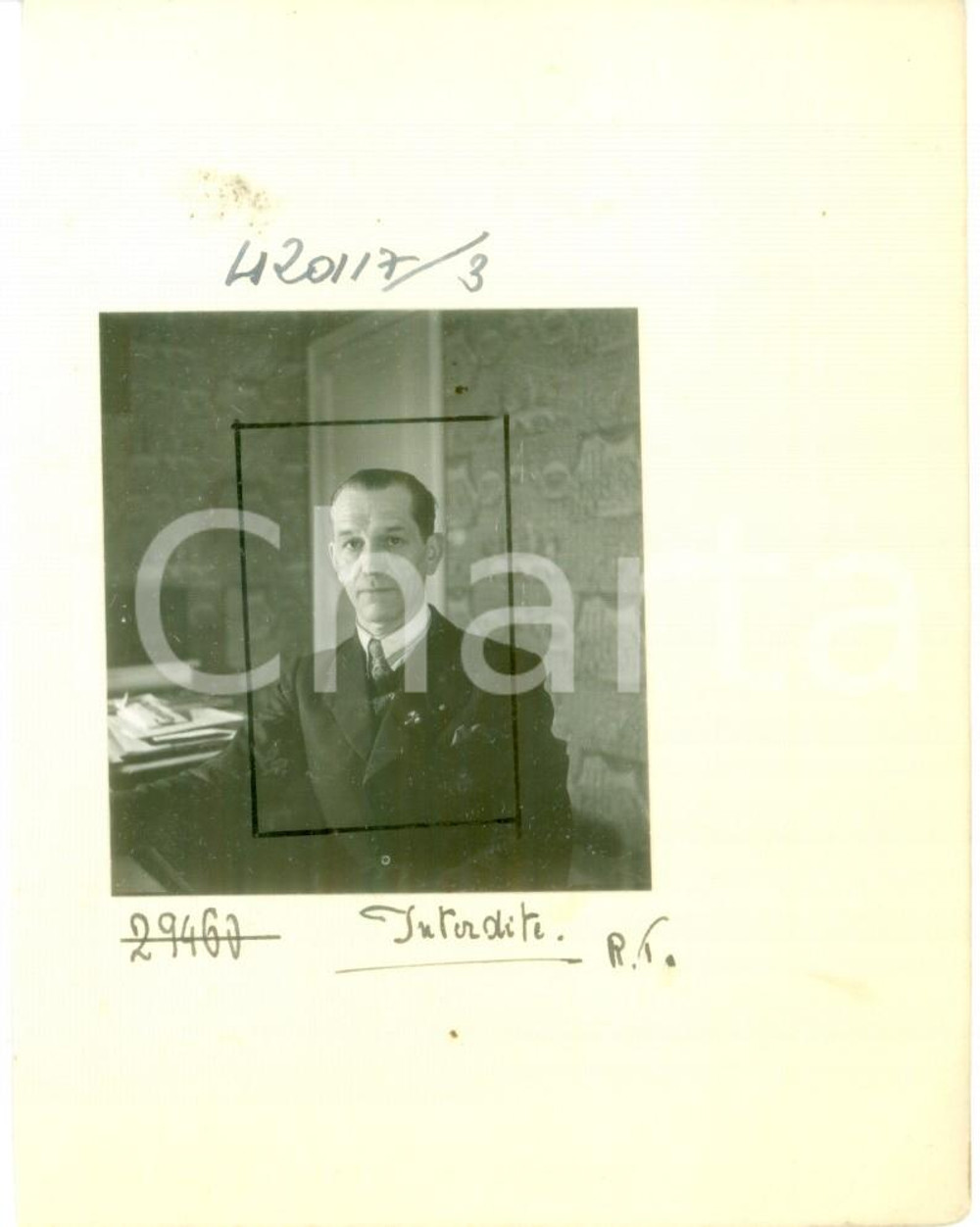 Fotografia d epoca originale 1944 ca VICHY FRANCE WW2 Monsieur POINCIGNON SecrÃ©taire GÃ©nÃ©ral Conseil 1