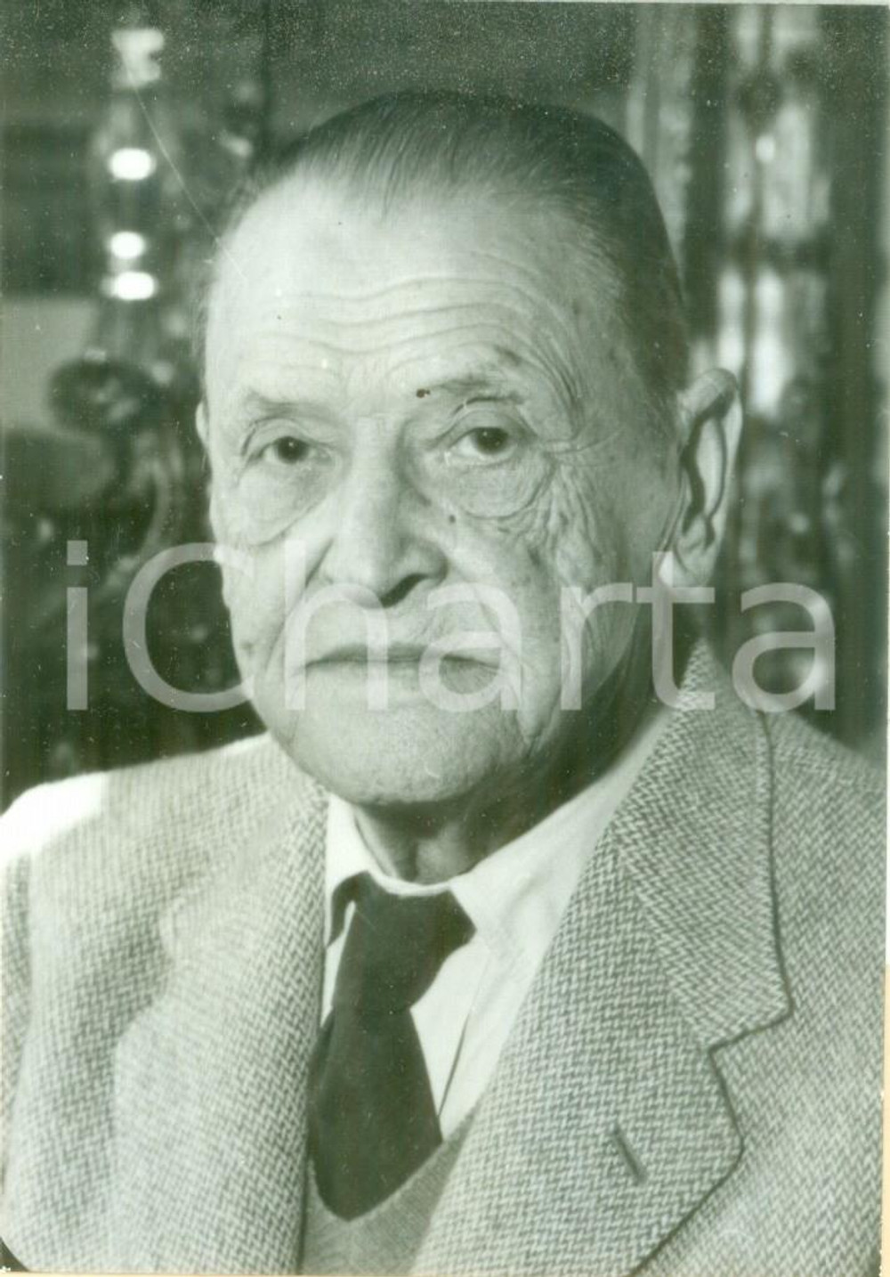 Fotografia d epoca originale 1962 SAINTJEANCAPFERRAT F William SOMERSET MAUGHAM compie 88 anni Foto 1