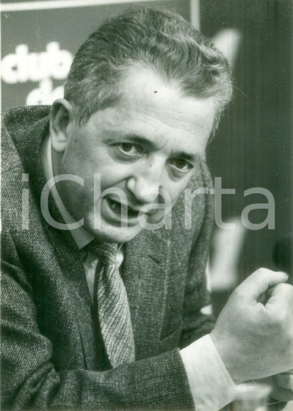 Fotografia d epoca originale 1983 PARIS Politico Edmond MAIRE della CFDT al Club de la Presse Fotografia 1