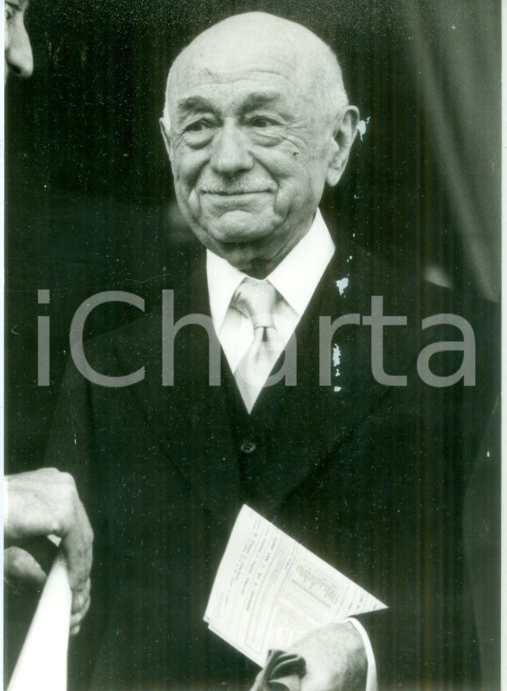 Fotografia d epoca originale 1980 PARIS Marcel BOUSSAC il magnate del tessile Fotografia 1