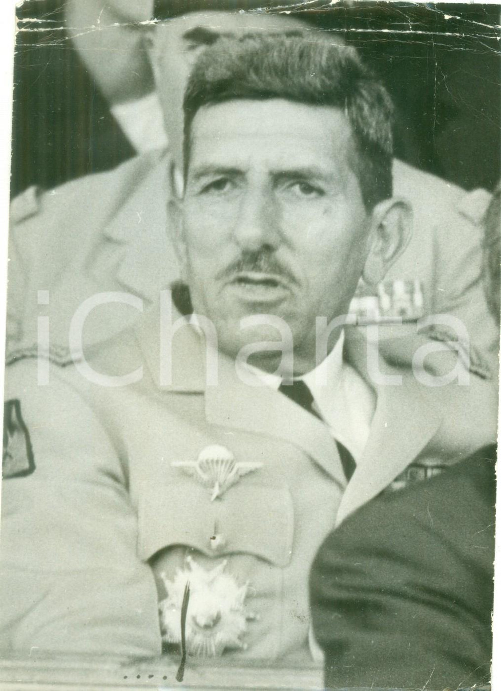 Fotografia d epoca originale 1966 PARIS Jacques Emile MASSU Comandante delle Forze Armate Foto DANNEGGIATA 1