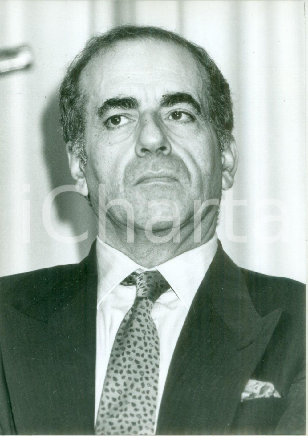 Fotografia d epoca originale 1991 PARIS Il giornalista JeanPierre ELKABBACH presenta nuovo programma Foto 1