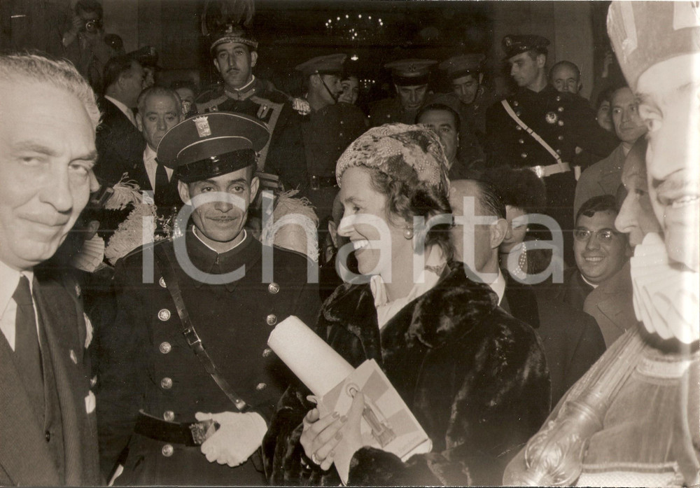 Fotografia d epoca originale 1960 MADRID Donna Fabiola MORA Y ARAGON  figlia prediletta della città Foto 1