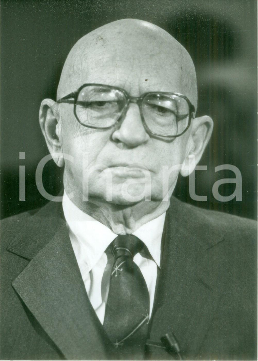 Fotografia d epoca originale 1988 PARIS Politico Edgar FAURE ospite a Apostrophes Fotografia 1