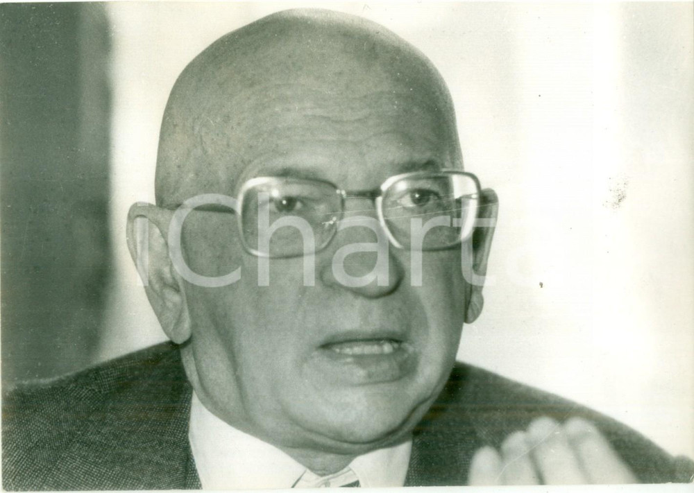 Fotografia d epoca originale 1974 PARIS Politico Edgar FAURE candidato alla Presidenza Fotografia 1