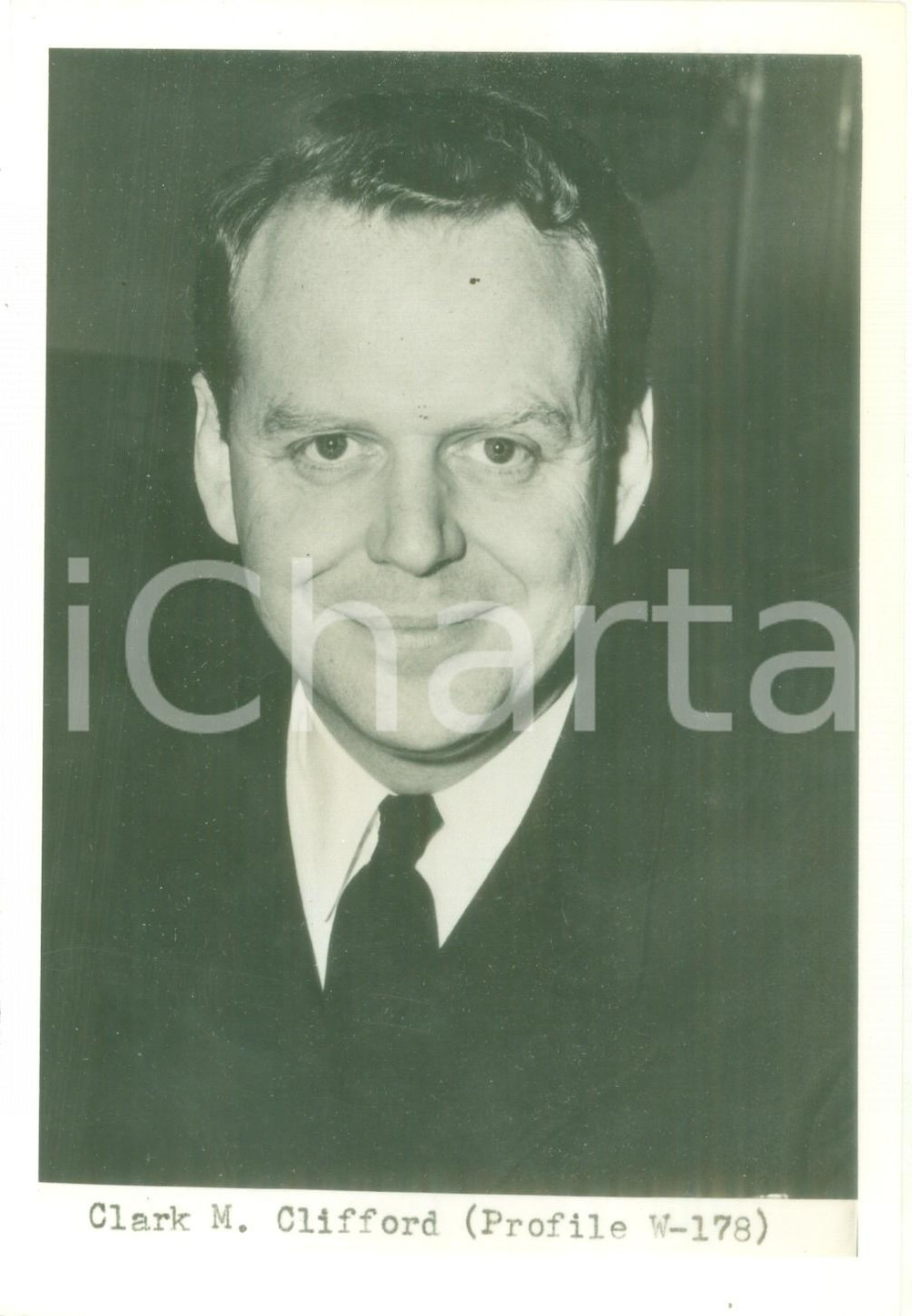 Fotografia d epoca originale 1945 ca USA Clark M. CLIFFORD Capitano United States Navy Fotografia 1