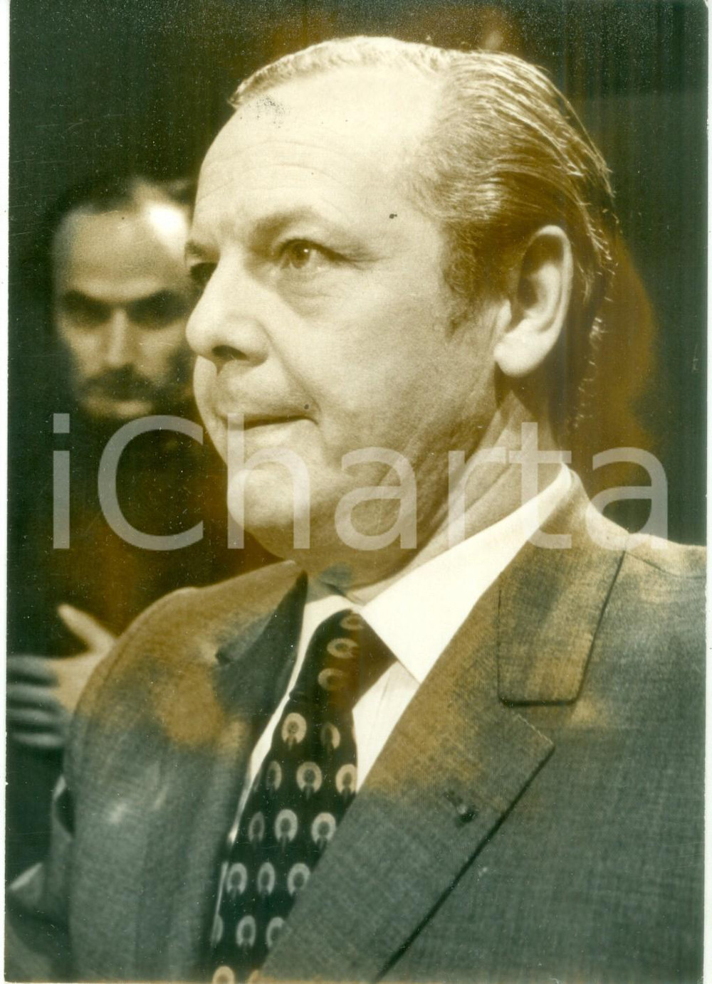 Fotografia d epoca originale 1971 PARIS Alain GRIOTTERAY ospite in tv a A Armes Egales Fotografia 1