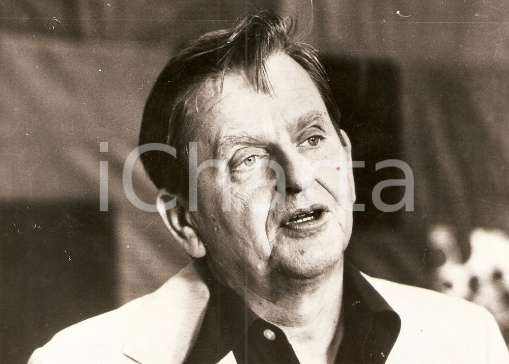 Fotografia d epoca originale 1985 ca STOCCOLMA SVEZIA Ritratto del Primo Ministro Olof PALME Fotografia 1