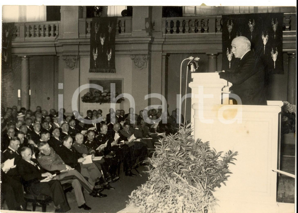 Fotografia d epoca originale 1939 DRESDA Marchese Louis de VOGUE  alla Conferenza Internazionale AGRICOLTURA 1
