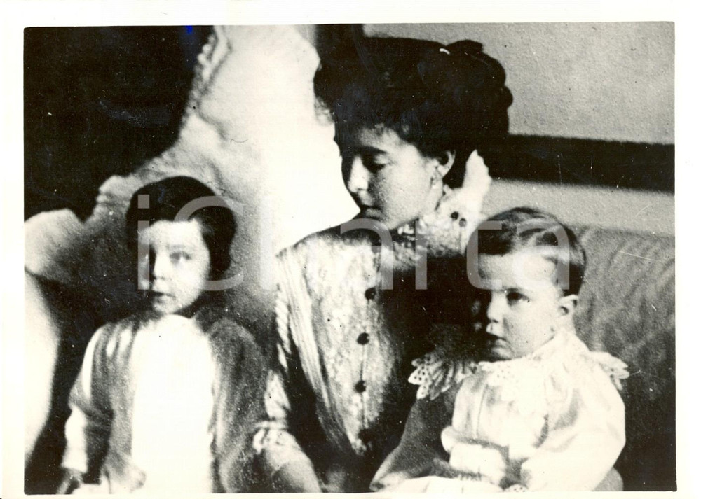 Fotografia d epoca originale 1910 ca SVEZIA Margherita di SASSONIACOBURGOGOTHA con i figli RISTAMPA 1