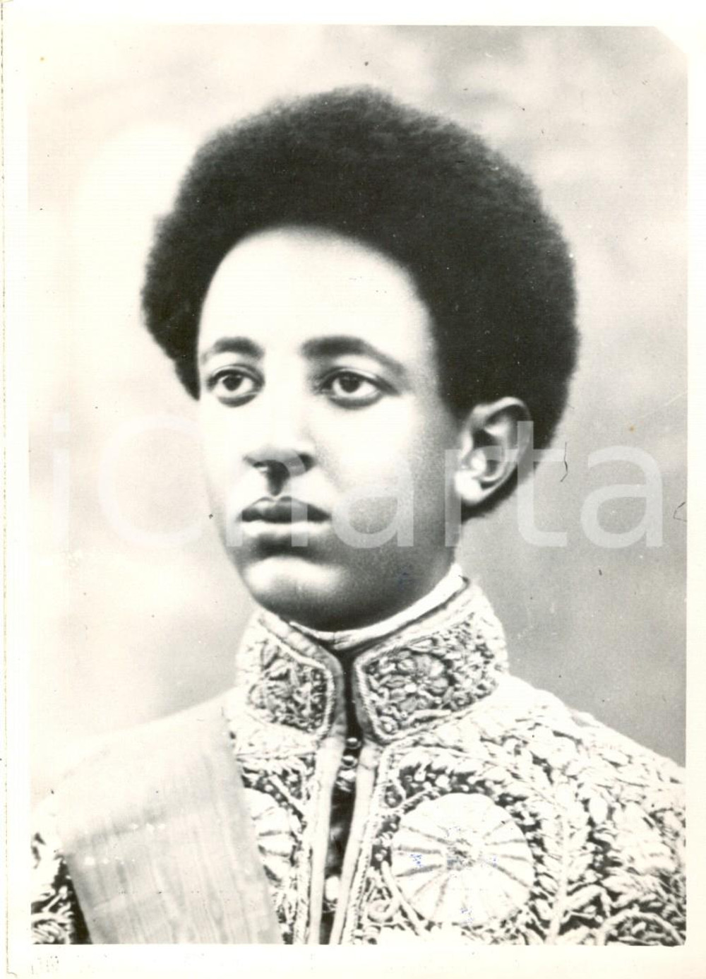 Fotografia d epoca originale 1937 LONDON Principe etiope Asfaw Wossen AmhÃ  SELASSIE  cerimonia incoronazione 1