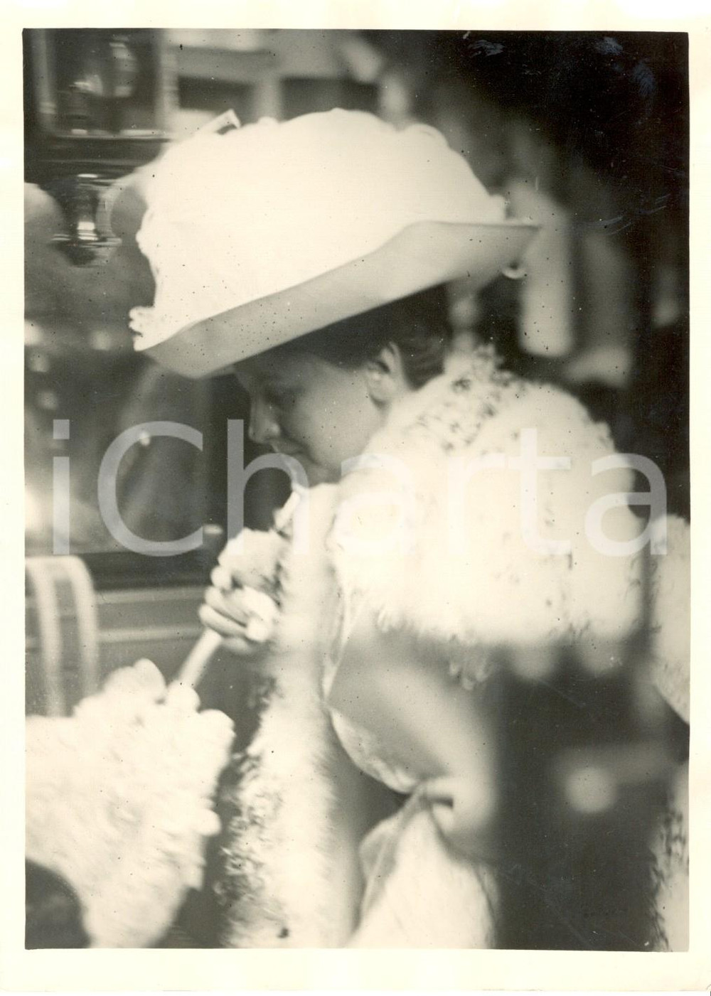 Fotografia d epoca originale 1910 PARIS regina Guglielmina dei PAESI BASSI in visita ufficiale RIPRODUZIONE 1