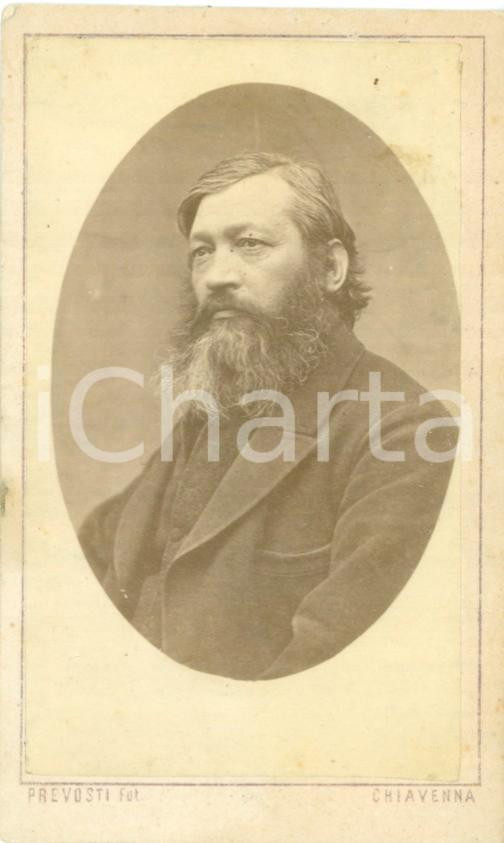 Fotografia d epoca originale 1880 ca CHIAVENNA SO Ritratto di Giuseppe BUZZI segretario comunale Foto 1