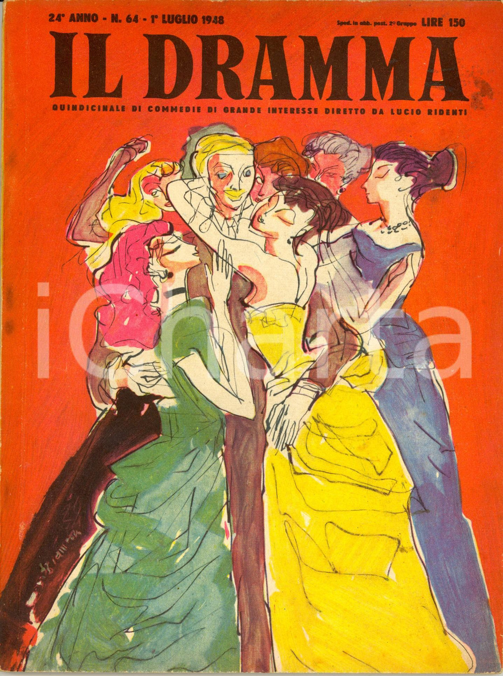 1948 IL DRAMMA Noel COWARD L'allegra veritÃ  Ill. BIANCONI Rivista Anno XXIV nÂ°64 DATA: 1&deg; luglio 1948LUOGO: TORINOTITOLO: IL DRAMMA - QUINDICINALE DI COMMEDIE DI GRANDE INTERESSE DIRETTO DA LUCIO RIDENTI Anno XXIV n. 64  DESCRIZIONE: Rivista teatrale d'epoca. All'interno, il copione di "L'allegra verit&agrave;", commedia in tre atti di Noel Coward (traduzione di Ada Salvatore).Copertina di Fulvio Bianconi.  EDITORE: S.E.T. - Torino  PAGINE: 64  FORMATO: cm 18 x 24  CONDIZIONI: buone (ma lievi macchie alle brossure).  Rivista d'epoca, originale, autentica.     originale e autentica 1