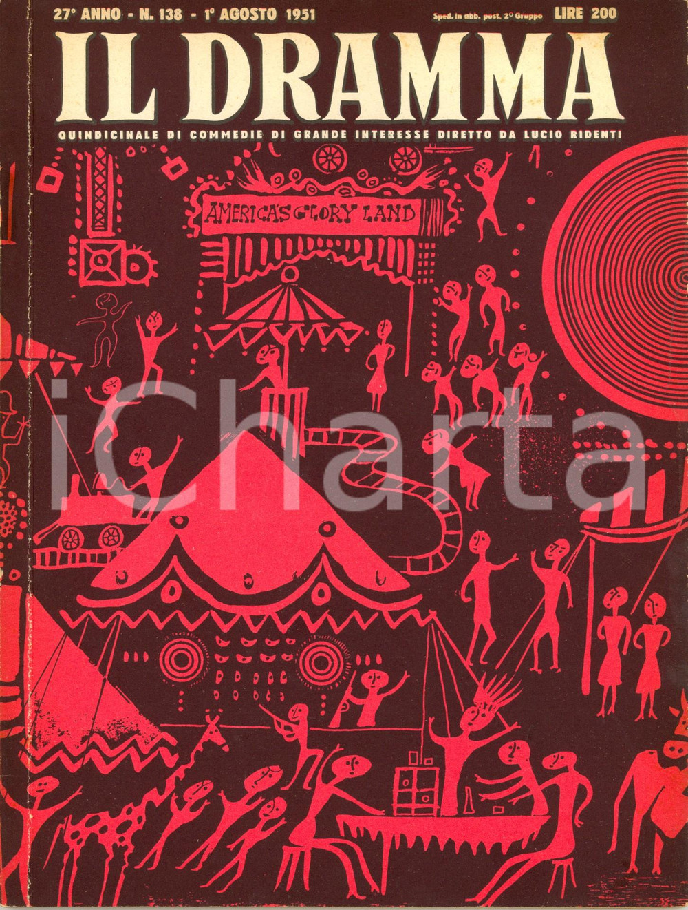 Giornale, rivista storica 1951 IL DRAMMA AndrÃ© OBEY L uomo di cenere Ill. HOFFNUNS Anno XXVII nÂ° 138 1