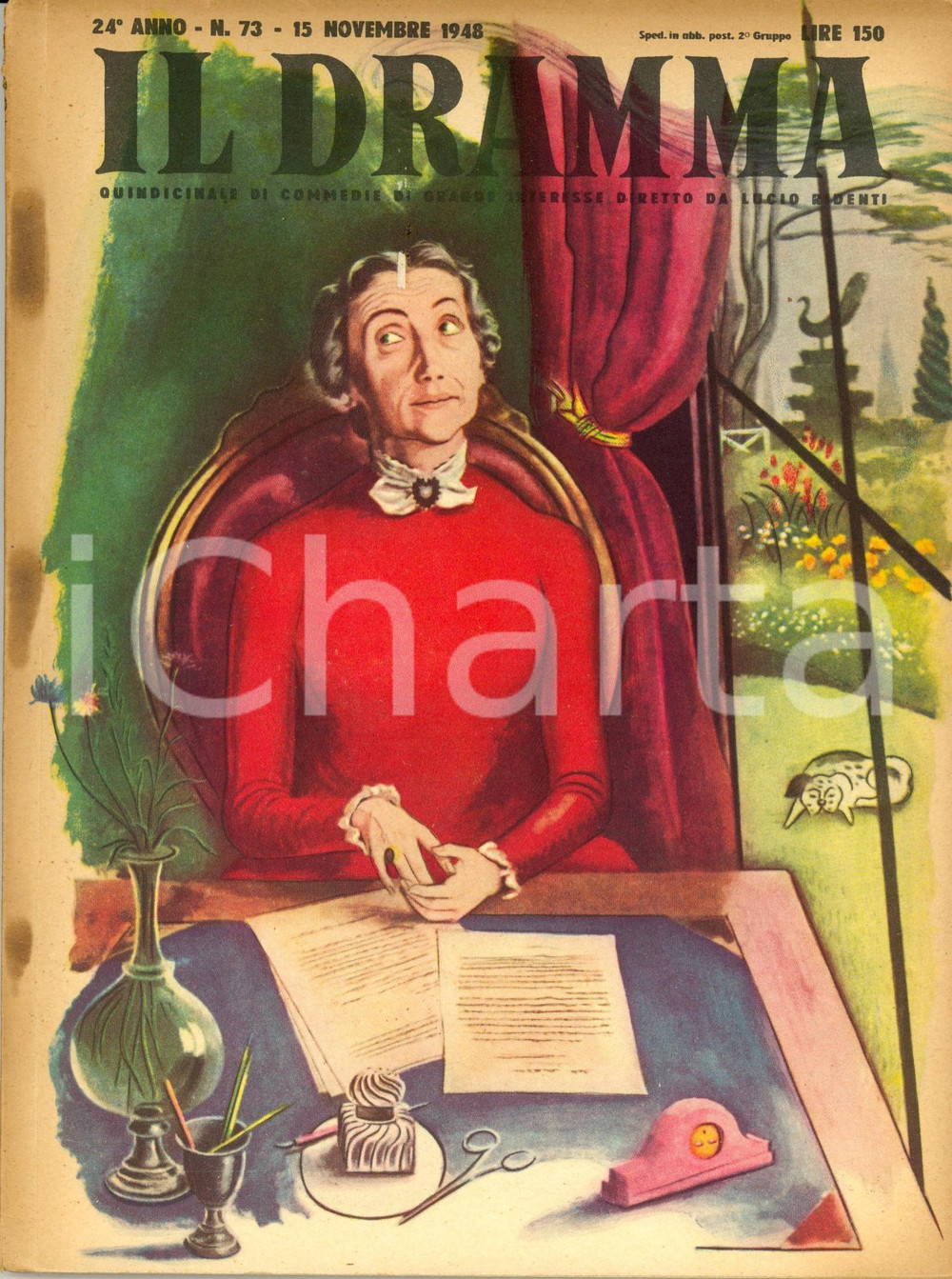 Giornale, rivista storica 1948 IL DRAMMA Lillian HELLMAN Le piccole volpi Ill. LINDNER Anno XXIV nÂ° 73 1