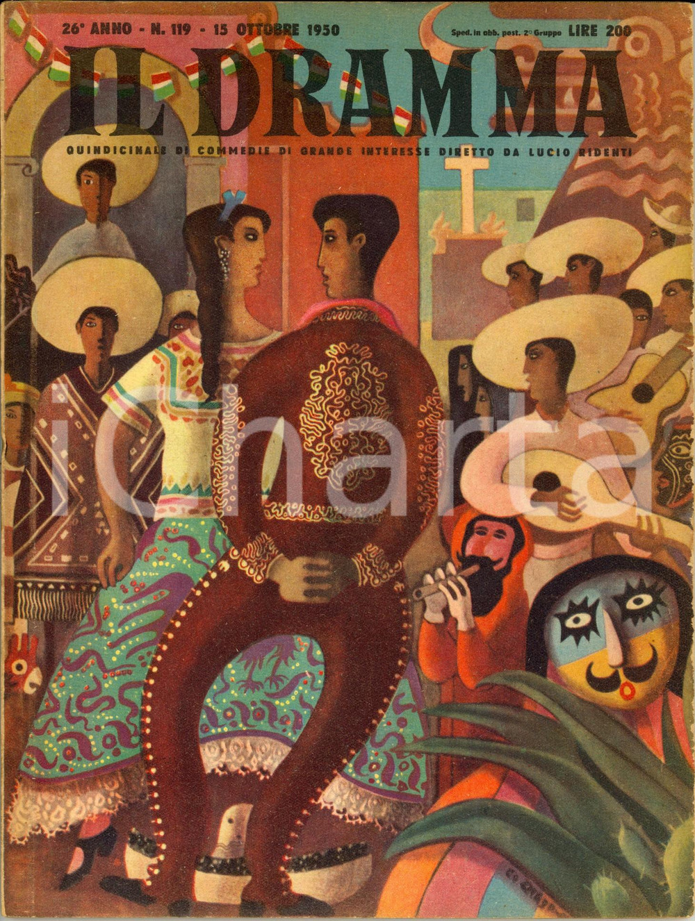 Giornale, rivista storica 1950 IL DRAMMA Emanuel ROBLES RenÃ© LAPORTE Ill. WEIDMAN Anno XXVI nÂ° 119 1