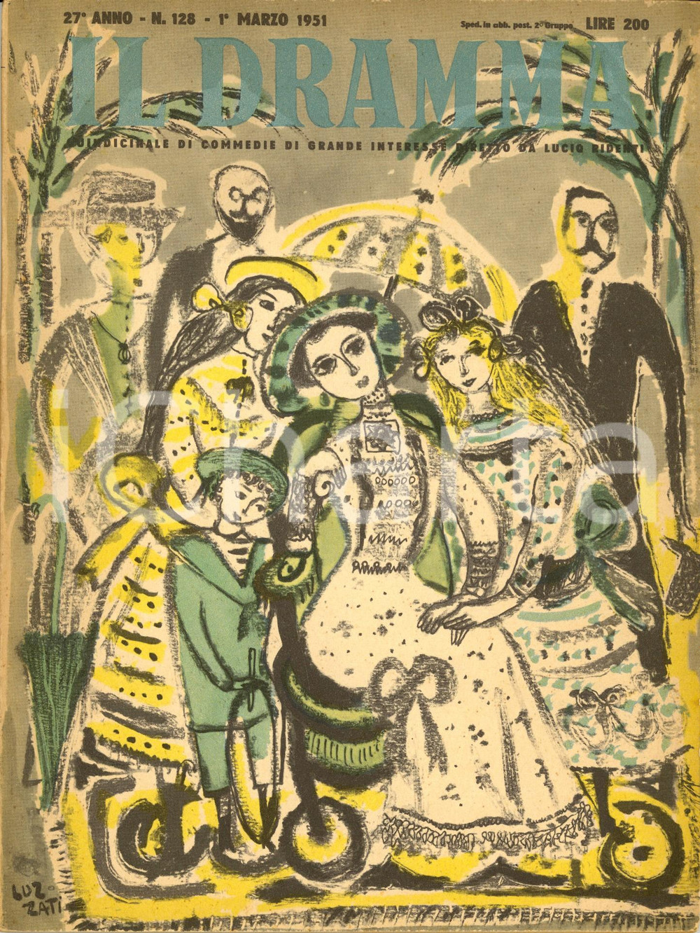 Giornale, rivista storica 1951 IL DRAMMA John VAN DRUTEN Ricordo la mamma Ill. LUZZATI Anno XXVII nÂ° 128 1