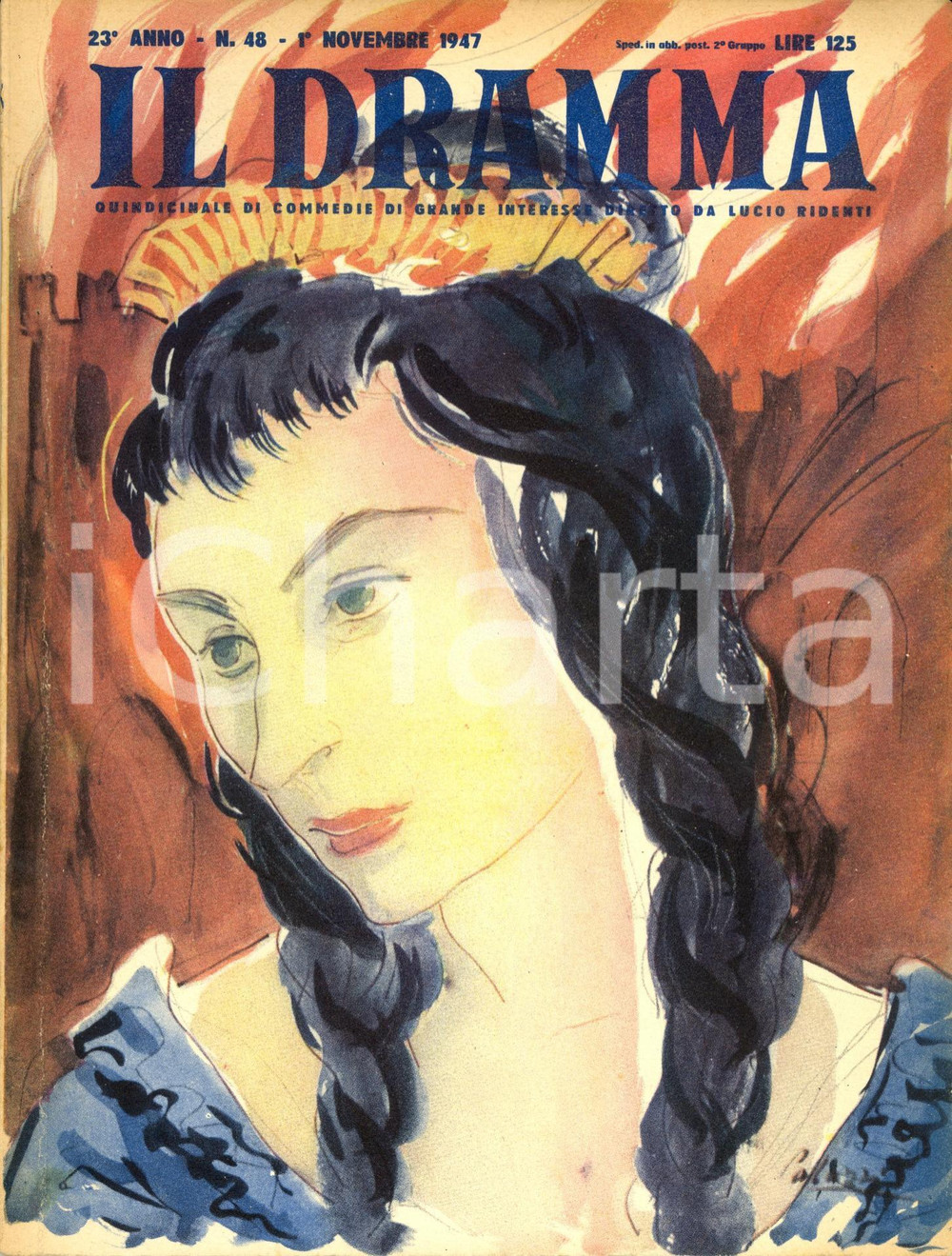 Giornale, rivista storica 1947 IL DRAMMA Daphne DU MAURIER Rebecca Ill. PALAZZI Rivista Anno XXIII nÂ° 48 1