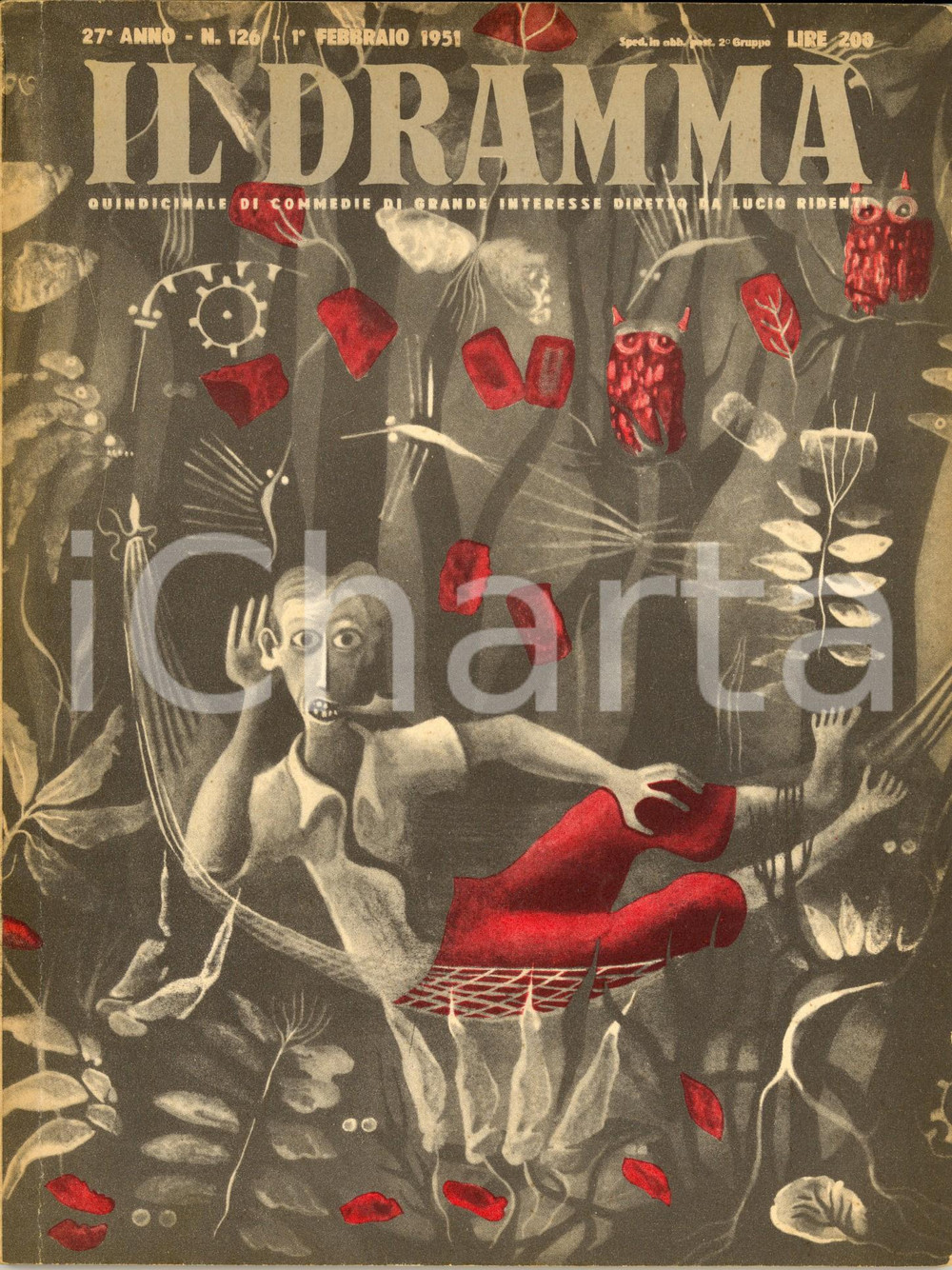 Giornale, rivista storica 1951 IL DRAMMA Norman KRASNA Carissima Ruth Ill. SIEBEL Rivista Anno XXVII nÂ°126 1