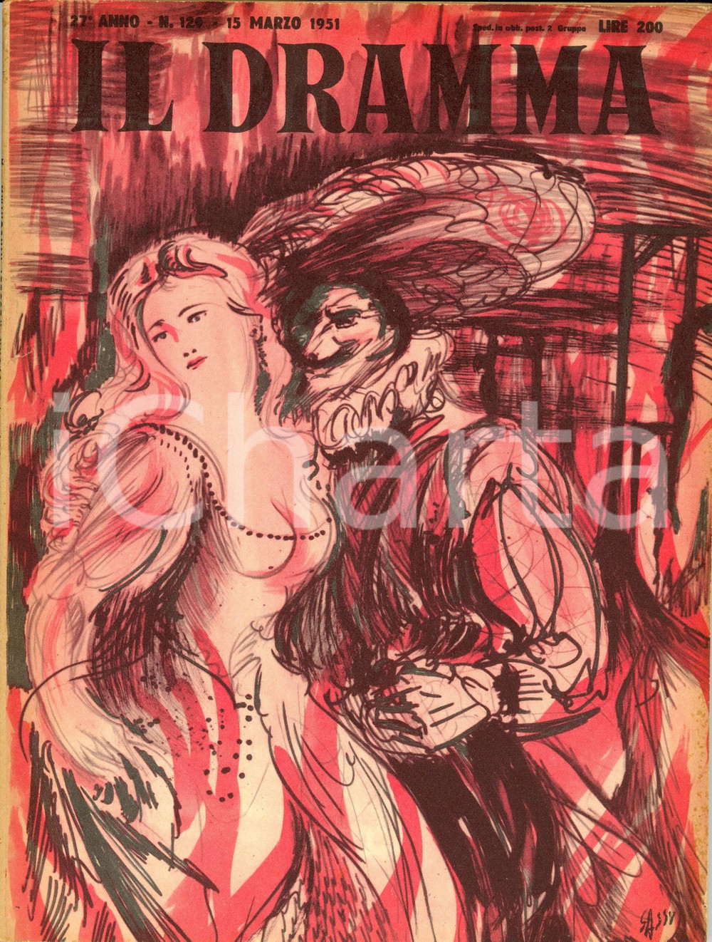 1951 IL DRAMMA Michel DE GHELDERODE La morte del dottor Faust *Anno XXVII nÂ° 129 DATA: 15 marzo 1951LUOGO: TORINOTITOLO: IL DRAMMA - QUINDICINALE DI COMMEDIE DI GRANDE INTERESSE DIRETTO DA LUCIO RIDENTI Anno XXVII n. 129  DESCRIZIONE: Rivista teatrale d'epoca. All'interno, i copioni di "La morte del dottor Faust" di Michel De Ghelderode e di "Hiroshima" di Oscar Wessel.Copertina di Aligi Sassu.  EDITORE: S.E.T. - Torino  PAGINE: 60  FORMATO: cm 18 x 24  CONDIZIONI: danneggiata (distacco della copertina al dorso).  Rivista d'epoca, originale, autentica.     originale e autentica 1