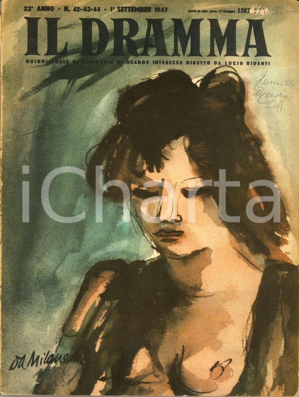 Giornale, rivista storica 1947 IL DRAMMA Frank WEDEKIND Patrick HAMILTON Orson WELLES Anno XXIII nÂ°4244 1