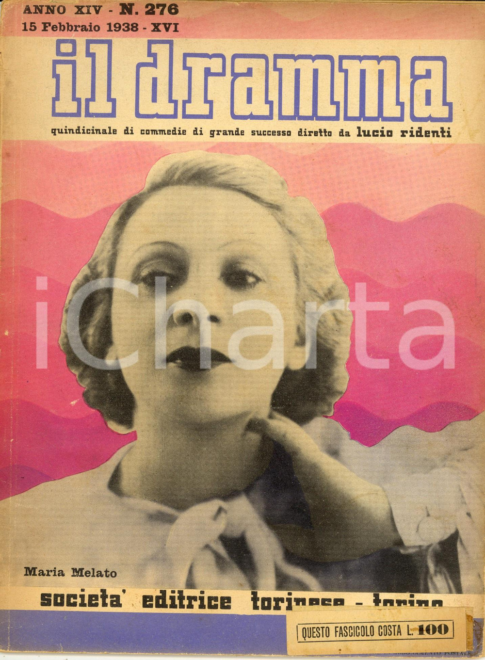 Giornale, rivista storica 1938 IL DRAMMA Dino FALCONI I tre Maurizi Rivista Anno XIV nÂ° 276 DANNEGGIATA 1