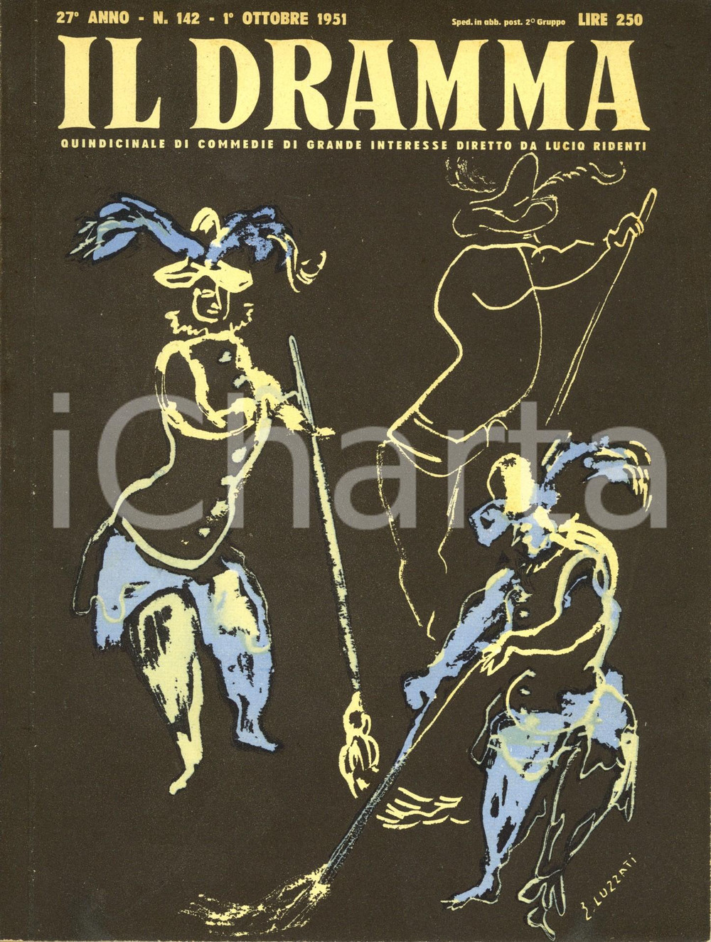 Giornale, rivista storica 1951 IL DRAMMA Georges SIMENON La neve sporca Ill. LUZZATI Anno XXVII nÂ° 142 1