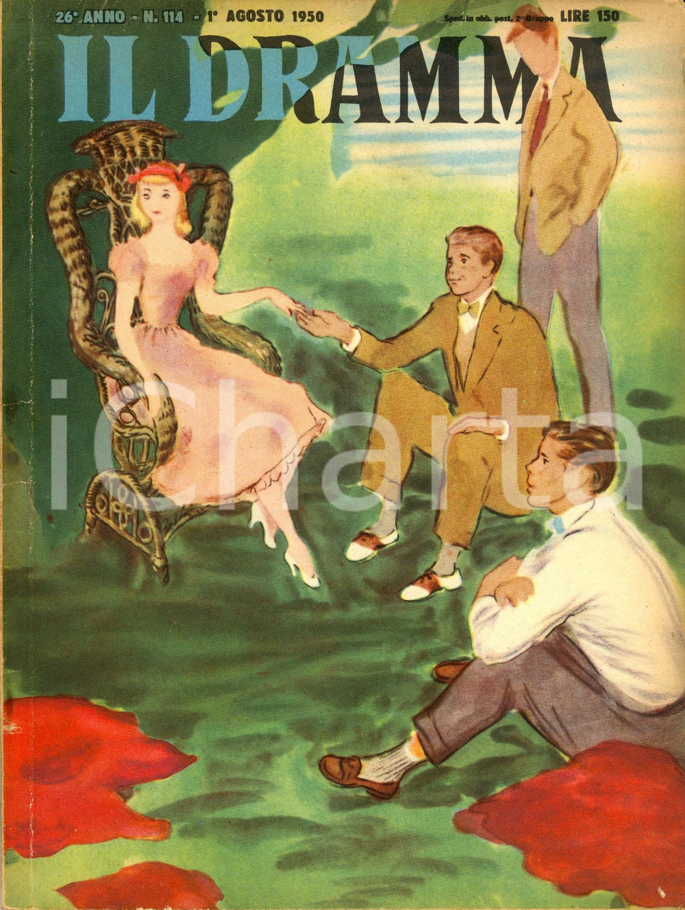 Giornale, rivista storica 1950 IL DRAMMA Roger FERDINAND Tre maschi e una femmina Anno XXVI nÂ° 114 1
