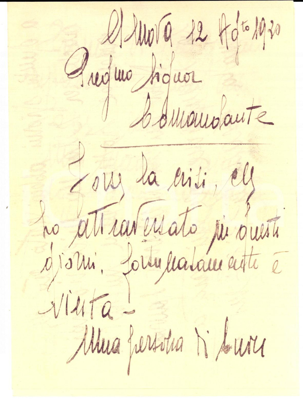 Manoscritto, lettera originale 1930 GENOVA Leandro COLARI carcerato chiede clemenza per amore della madre 1