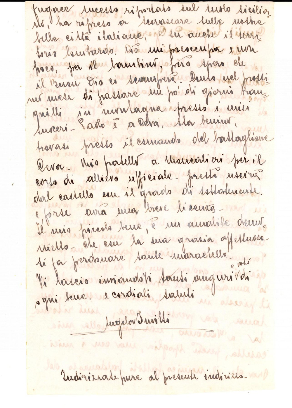 Documento originale, autentico 1943 WW2 VARIANO AL Il nemico scorrazza sulle nostre belle città  italiane 1