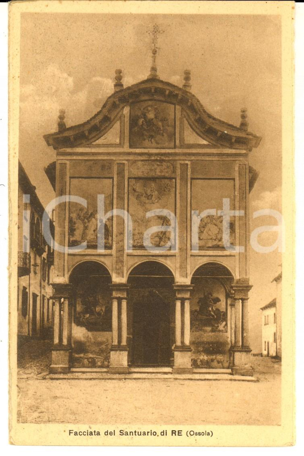 Cartolina originale da collezione 1930 ca RE VB Facciata del santuario MADONNA DEL SANGUE Cartolina FP NV 1