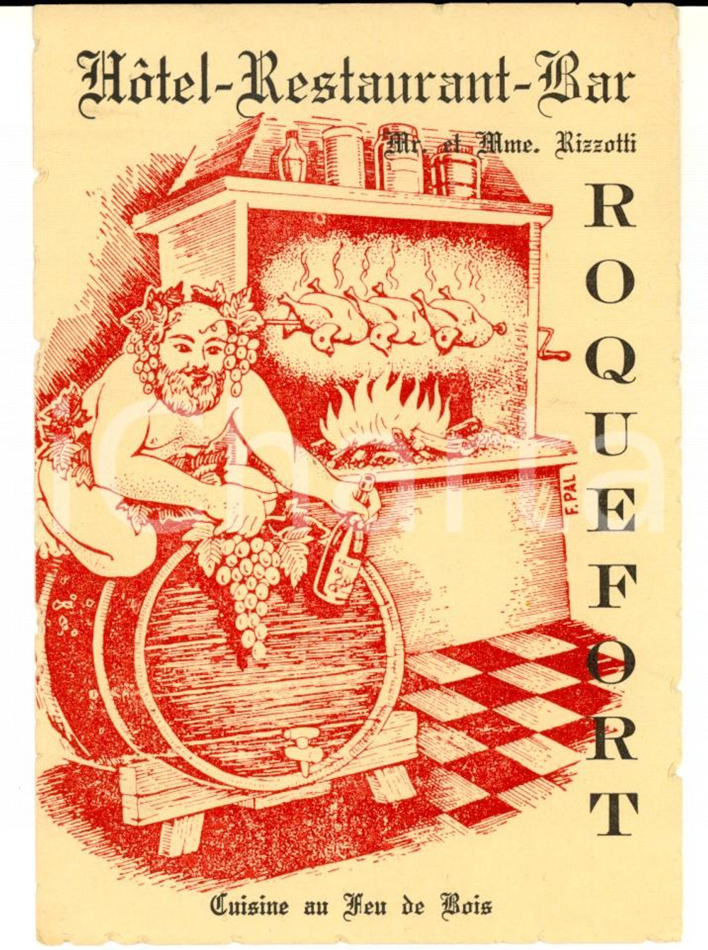 Materiale pubblicitario d’epoca 1950 ca SANT JULIA DE LORIA ANDORRA Ristorante ROQUEFORT Pubblicitario 1