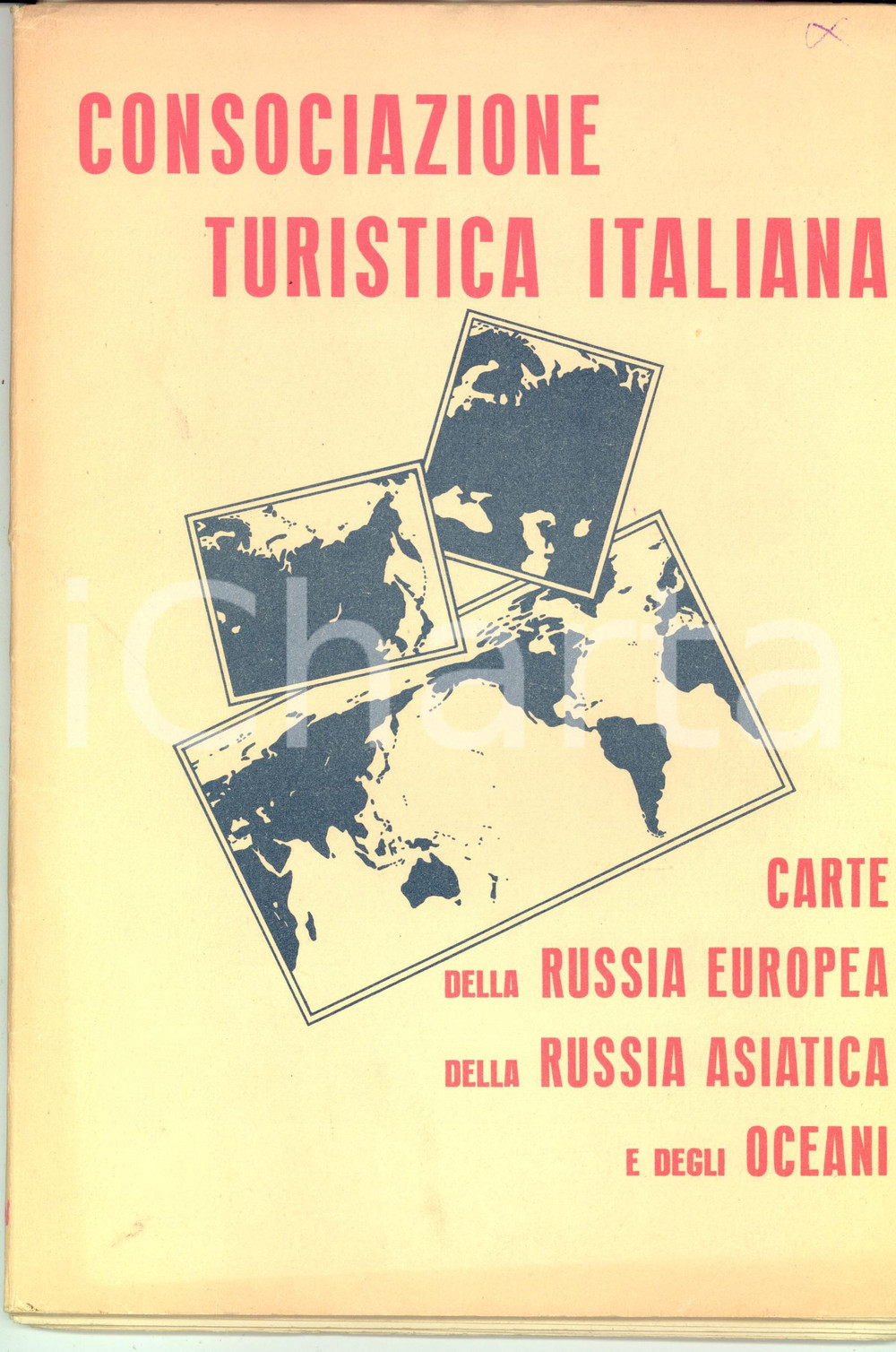 Mappa, planimetria storica 1940 CONSOCIAZIONE TURISTICA ITALIANA  Carte Russia Europea  Asiatica  Oceani 1